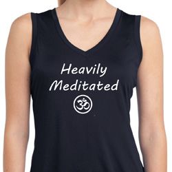 Ladies Yoga Heavily Meditated with OM Dry Wicking Sleeveless Shirt