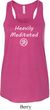 Ladies Yoga Heavily Meditated with OM Flowy Racerback