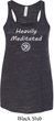 Ladies Yoga Heavily Meditated with OM Flowy Racerback