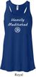 Ladies Yoga Heavily Meditated with OM Flowy Racerback