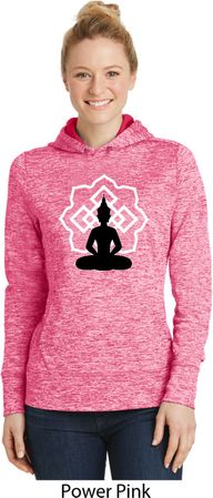 Ladies Yoga Hoodie Buddha Lotus Pose Dry Wicking Hoody