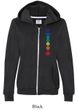 Ladies Yoga Hoodie Floral Chakras Full Zip Hoody