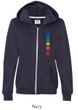 Ladies Yoga Hoodie Floral Chakras Full Zip Hoody