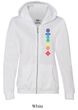 Ladies Yoga Hoodie Floral Chakras Full Zip Hoody