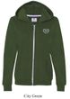 Ladies Yoga Hoodie OM Heart Pocket Print Full Zip Hoody