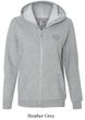 Ladies Yoga Hoodie OM Heart Pocket Print Full Zip Hoody