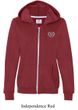 Ladies Yoga Hoodie OM Heart Pocket Print Full Zip Hoody