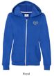 Ladies Yoga Hoodie OM Heart Pocket Print Full Zip Hoody