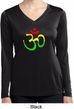 Ladies Yoga Rasta Aum Dry Wicking Long Sleeve V-neck