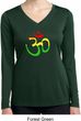 Ladies Yoga Rasta Aum Dry Wicking Long Sleeve V-neck