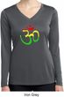 Ladies Yoga Rasta Aum Dry Wicking Long Sleeve V-neck