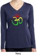 Ladies Yoga Rasta Aum Dry Wicking Long Sleeve V-neck