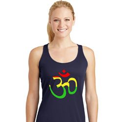 Ladies Yoga Rasta Aum Dry Wicking Racerback Ladies Yoga Rasta Aum Dry Wicking Racerback