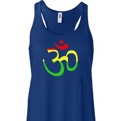 Ladies Yoga Rasta Aum Flowy Racerback Ladies Yoga Rasta Aum Flowy Racerback