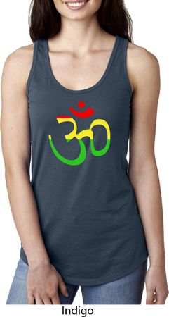 Ladies Yoga Rasta Aum Ideal Racerback