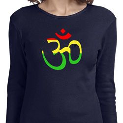 Ladies Yoga Rasta Aum Long Sleeve Shirt Ladies Yoga Rasta Aum Long Sleeve Shirt