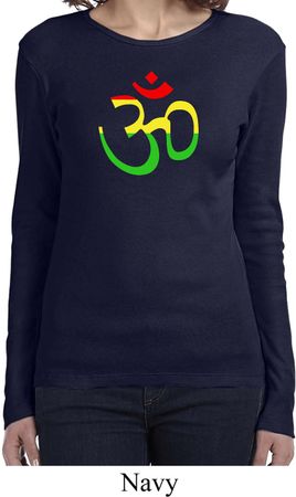Ladies Yoga Rasta Aum Long Sleeve Shirt