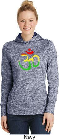 Ladies Yoga Rasta Aum Moisture Wicking Hoodie