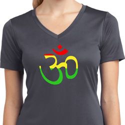 Ladies Yoga Rasta Aum Moisture Wicking V-neck Ladies Yoga Rasta Aum Moisture Wicking V-neck