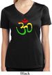 Ladies Yoga Rasta Aum Moisture Wicking V-neck
