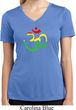 Ladies Yoga Rasta Aum Moisture Wicking V-neck