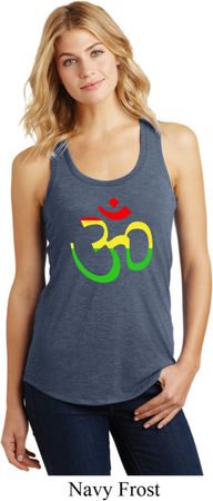 Ladies Yoga Rasta Aum Racerback Tank Top
