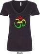 Ladies Yoga Rasta Aum V-neck