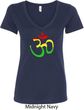 Ladies Yoga Rasta Aum V-neck