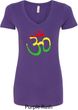 Ladies Yoga Rasta Aum V-neck