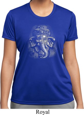 Ladies Yoga Shirt 3D Ganesha Darks Moisture Wicking Tee T-Shirt