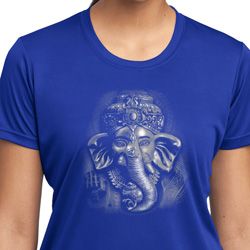 Ladies Yoga Shirt 3D Ganesha Darks Moisture Wicking Tee T-Shirt