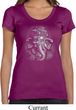 Ladies Yoga Shirt 3D Ganesha Darks Scoop Neck Tee T-Shirt