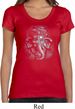 Ladies Yoga Shirt 3D Ganesha Darks Scoop Neck Tee T-Shirt