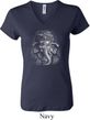 Ladies Yoga Shirt 3D Ganesha Darks V-neck Tee T-Shirt