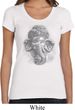 Ladies Yoga Shirt 3D Ganesha Lights Scoop Neck Tee T-Shirt