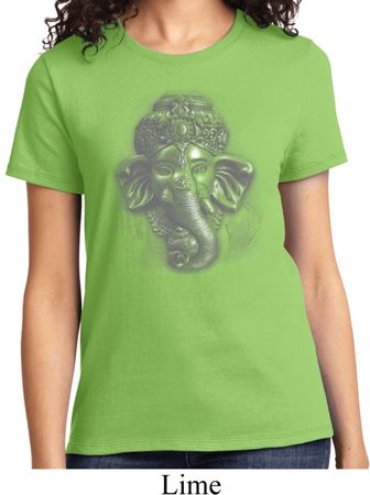 Ladies Yoga Shirt 3D Ganesha Lights Tee T-Shirt