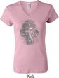 Ladies Yoga Shirt 3D Ganesha Lights V-neck Tee T-Shirt