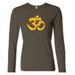 Ladies Yoga Shirt 3D OM Long Sleeve Tee T-Shirt