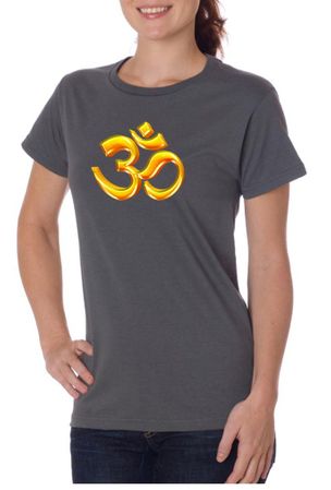 Ladies Yoga Shirt 3D OM Organic Tee T-Shirt