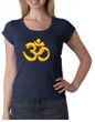Ladies Yoga Shirt 3D OM Scoop Neck Tee T-Shirt