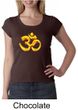 Ladies Yoga Shirt 3D OM Scoop Neck Tee T-Shirt