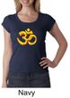 Ladies Yoga Shirt 3D OM Scoop Neck Tee T-Shirt