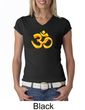 Ladies Yoga Shirt 3D OM V-neck Tee T-Shirt