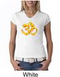 Ladies Yoga Shirt 3D OM V-neck Tee T-Shirt