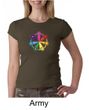 Ladies Yoga Shirt 7 Chakra Circle Crewneck Tee T-Shirt