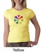 Ladies Yoga Shirt 7 Chakra Circle Crewneck Tee T-Shirt