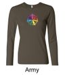 Ladies Yoga Shirt 7 Chakra Circle Long Sleeve Tee T-Shirt