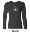 Ladies Yoga Shirt 7 Chakra Circle Long Sleeve Tee T-Shirt