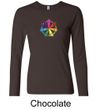 Ladies Yoga Shirt 7 Chakra Circle Long Sleeve Tee T-Shirt