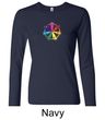 Ladies Yoga Shirt 7 Chakra Circle Long Sleeve Tee T-Shirt